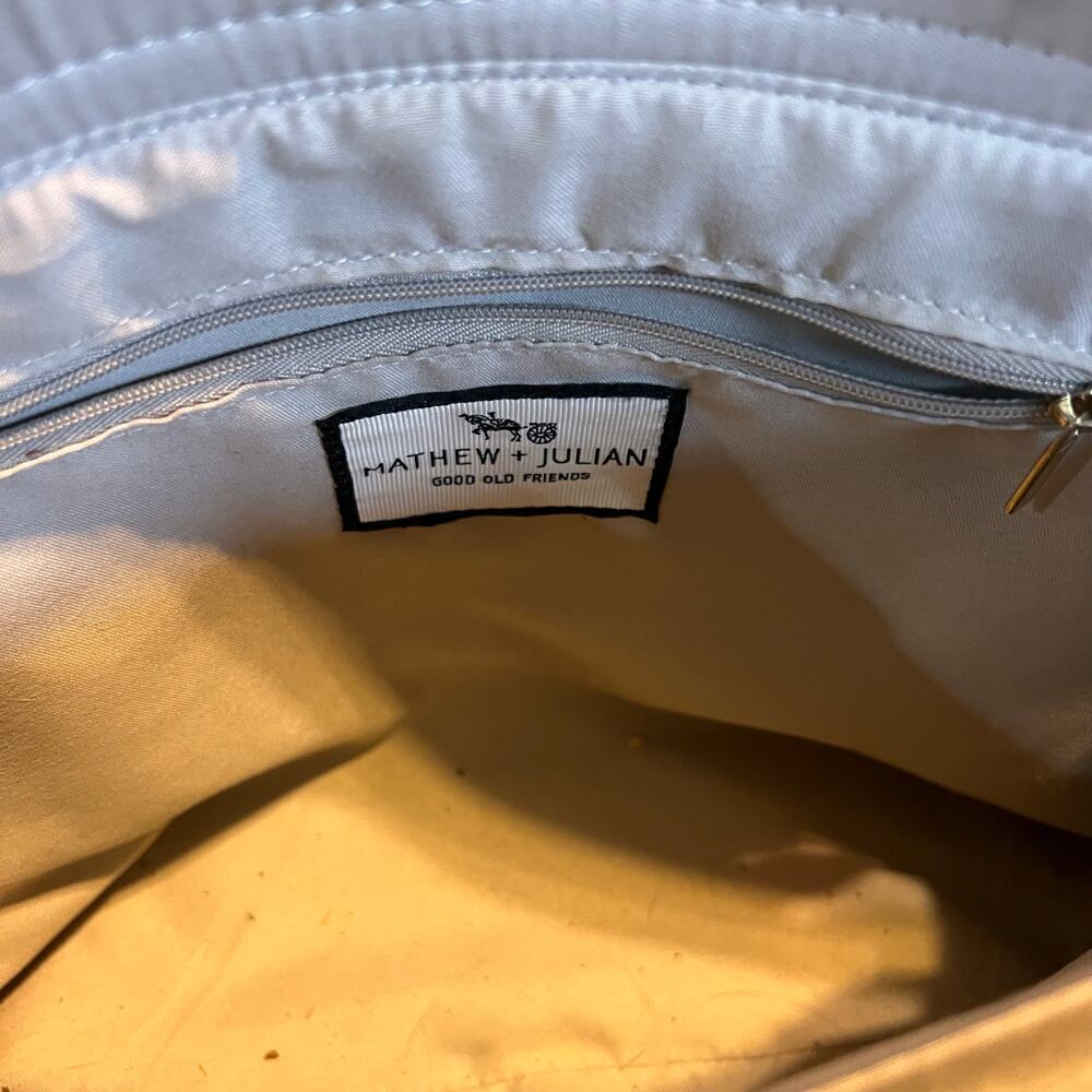 Mathew & Julian Brown Handbag. Outside and Inside Zip Pockets. 2 Flaws as shown - Picture 7 of 9
